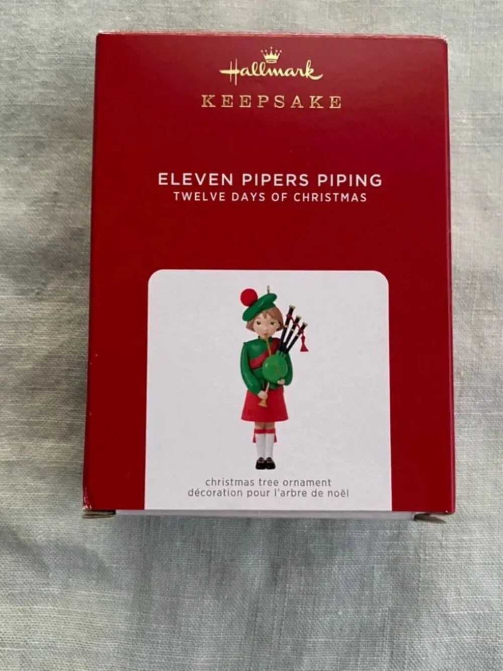 Hallmark 2021 11 Eleven Pipers Piping 12 Days of Christmas ornament